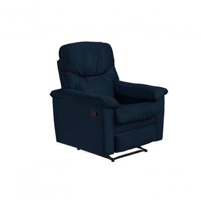 Poltrona Do Papai Luxo Premium Reclinavel Audi Matrix Suede Azul