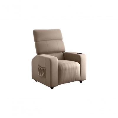 Poltrona Do Papai Reclinável Com Porta Copos Pulse Matrix Veludo Turkey Capuccino