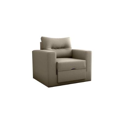 Sofa Cama Poltrona 1 Lugar Solteiro 0,90 Larg Marissol Matrix Suede Capuccino
