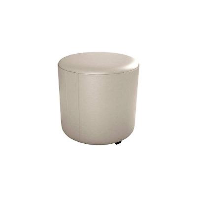 Puff Banqueta Redondo Luxo Copenhage Matrix Sintetico Bege