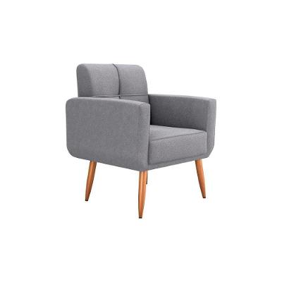 Poltrona Cadeira Para Descanço Acabamento Premium Havana Matrix Boucle Cinza