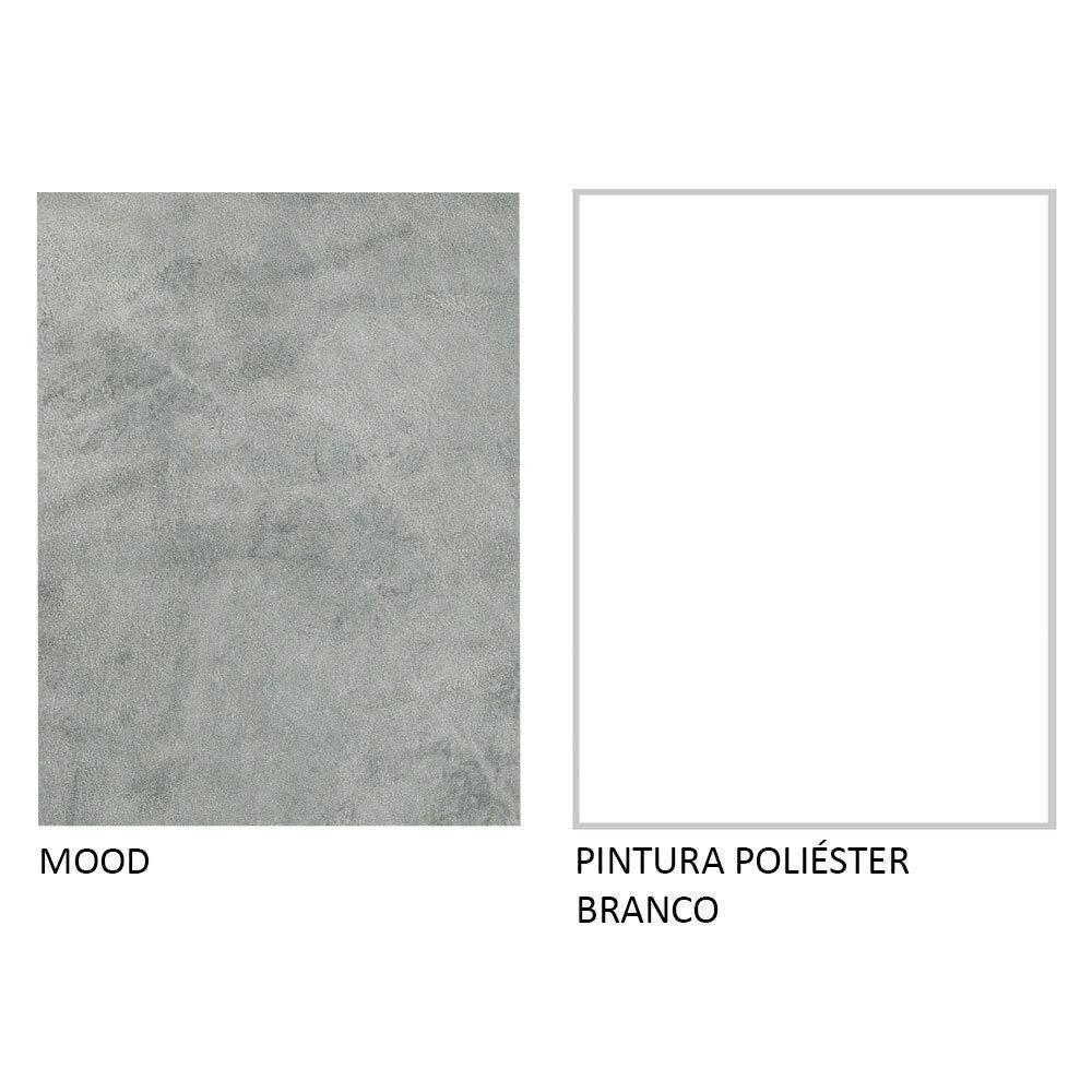 Conjunto Escritório Home Office Com Mesa Industrial + Gaveteiro Branco/cinza Madesa Branco/cinza - 2