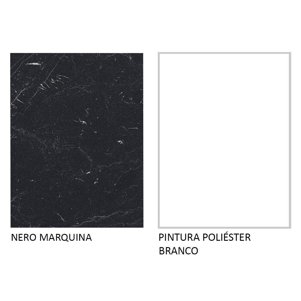 Conjunto Escritório Home Office Com Mesa Industrial + Gaveteiro Branco/preto Madesa Branco/preto - 3