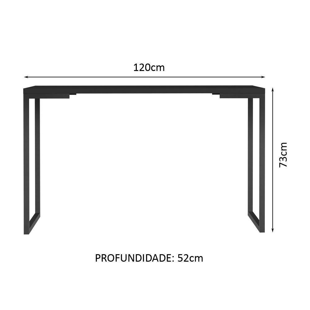 Conjunto Escritório Home Office Com Mesa Industrial + Gaveteiro Branco/preto Madesa Branco/preto - 8