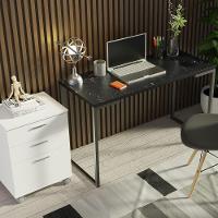 Conjunto Escritório Home Office Com Mesa Industrial + Gaveteiro Branco/preto Madesa Branco/preto - 5