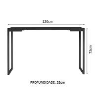 Conjunto Escritório Home Office Com Mesa Industrial + Gaveteiro Branco/preto Madesa Branco/preto - 8