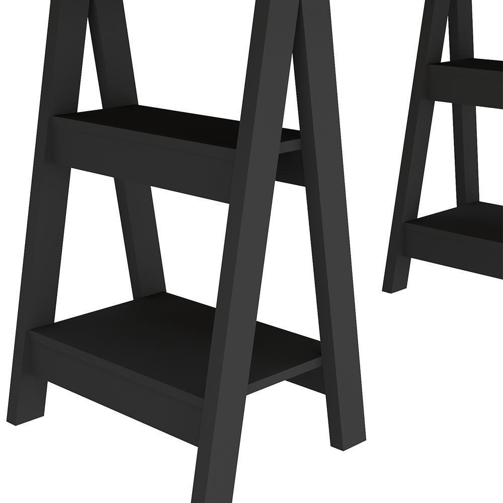 Mesa Para Escritório Escrivaninha Home Office Art A02 Olmo Preto - Lyam Decor - 6