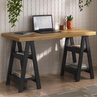 Mesa Para Escritório Escrivaninha Home Office Art A02 Olmo Preto - Lyam Decor - 2