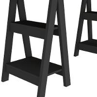 Mesa Para Escritório Escrivaninha Home Office Art A02 Olmo Preto - Lyam Decor - 6