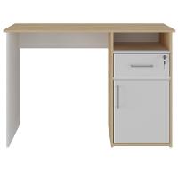 Mesa Para Escritório Escrivaninha Home Office Hall A02 Carvalho Branco - Lyam Decor - 3