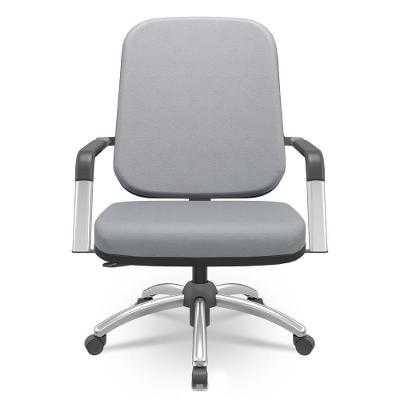 Cadeira De Escritório Giratória Com Braço Cromada Magno P03 Vinil Cinza - Lyam Decor
