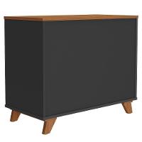 Balcão Para Escritório Home Office Multiuso Lugano A02 Freijó Preto - Lyam Decor - 8