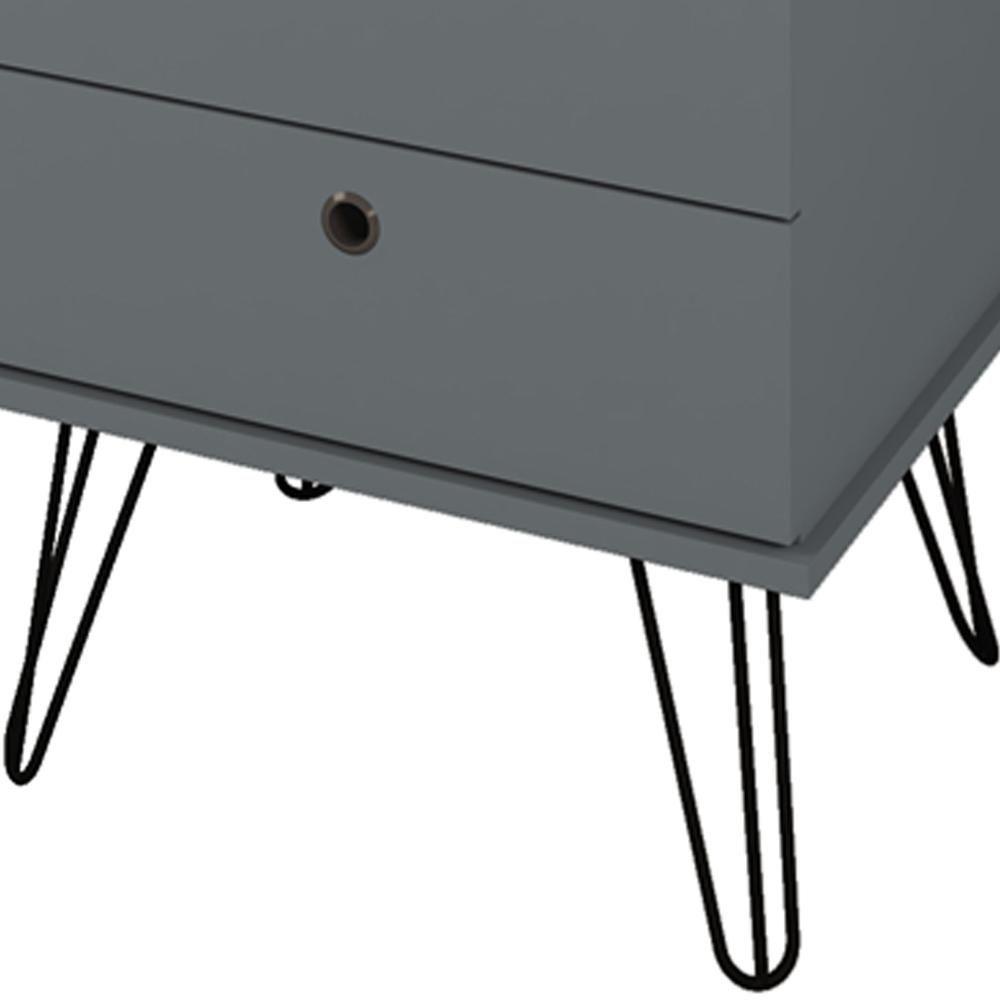 Mesa Para Escritório Escrivaninha Home Office Versa A02 Olmo Grafito - Lyam Decor - 7