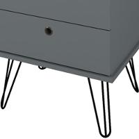 Mesa Para Escritório Escrivaninha Home Office Versa A02 Olmo Grafito - Lyam Decor - 7