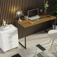 Conjunto Escritório Home Office Com Mesa Industrial + Gaveteiro Rustic/branco Madesa Rustic/branco
