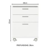 Conjunto Escritório Home Office Com Mesa Industrial + Gaveteiro Rustic/branco Madesa Rustic/branco - 6