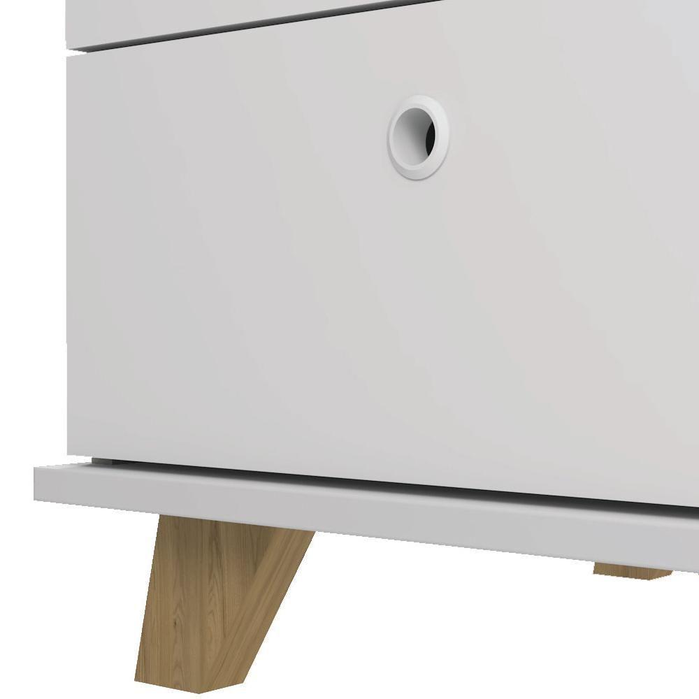 Gaveteiro Para Escritório Home Office 2 Gavetas Diem A02 Olmo Branco - Lyam Decor - 9