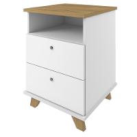 Gaveteiro Para Escritório Home Office 2 Gavetas Diem A02 Olmo Branco - Lyam Decor - 6