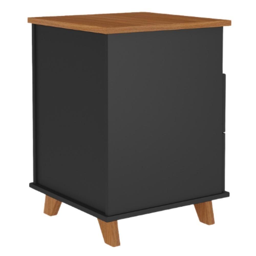 Gaveteiro Para Escritório Home Office 2 Gavetas Diem A02 Freijó Preto - Lyam Decor - 7