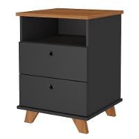 Gaveteiro Para Escritório Home Office 2 Gavetas Diem A02 Freijó Preto - Lyam Decor - 8