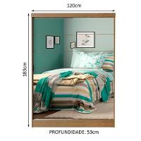 Quarto Guarda-Roupa Luke Cabeceira 2 Criados Rustic Madesa - 7