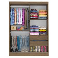 Quarto Guarda-Roupa Luke Cabeceira 2 Criados Rustic Madesa - 6