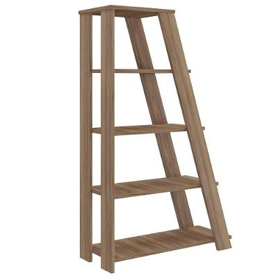 Estante Para Escritório Home Office Multiuso 5 Prateleiras Star A02 Nogal - Lyam Decor