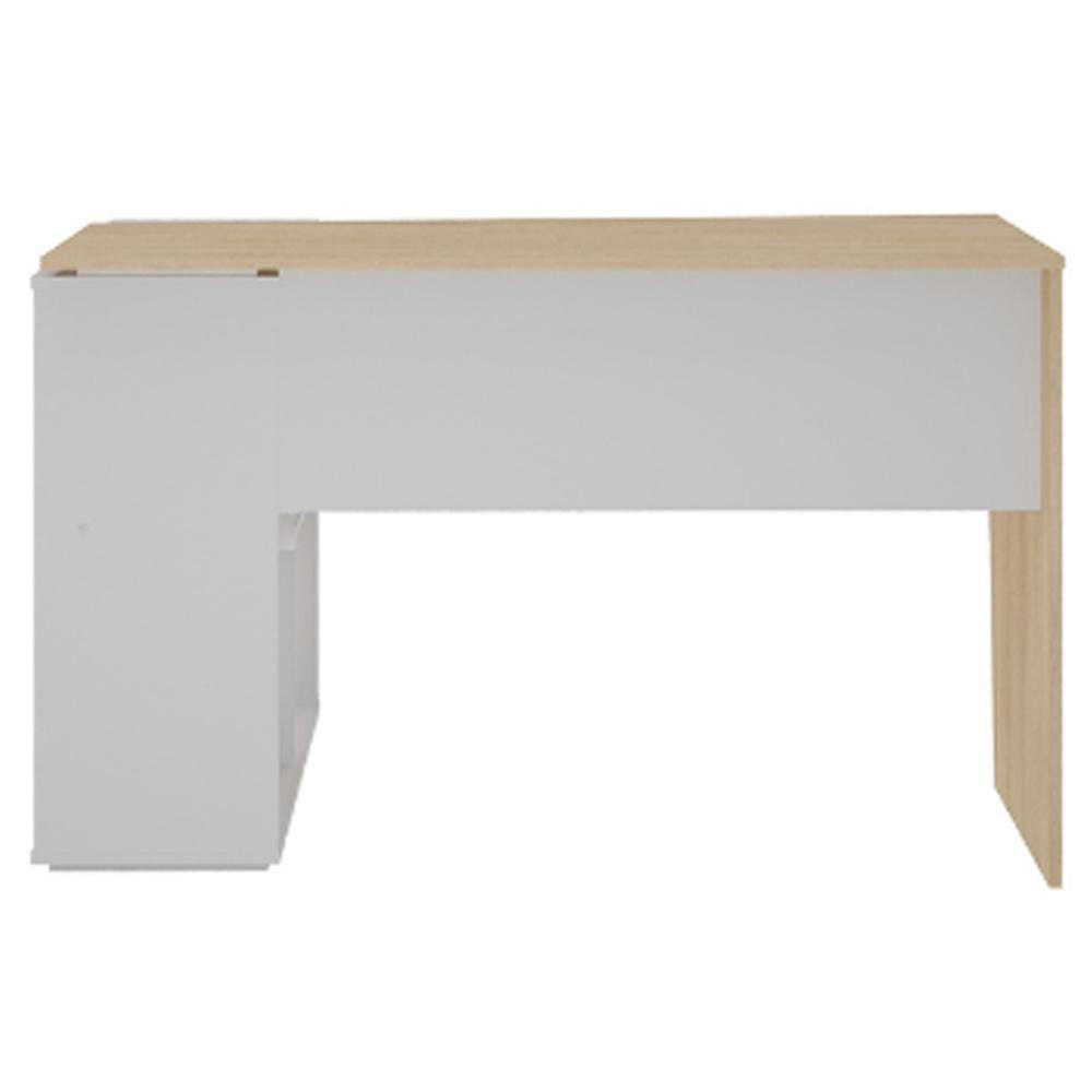 Mesa Para Escritório Escrivaninha Home Office Urban A02 Carvalho Branco - Lyam Decor - 7
