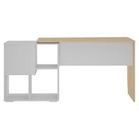 Mesa Para Escritório Escrivaninha Home Office Urban A02 Carvalho Branco - Lyam Decor - 6