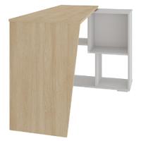 Mesa Para Escritório Escrivaninha Home Office Urban A02 Carvalho Branco - Lyam Decor - 8
