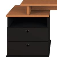 Mesa Para Escritório Escrivaninha Home Office Versa A02 Freijó Preto - Lyam Decor - 7