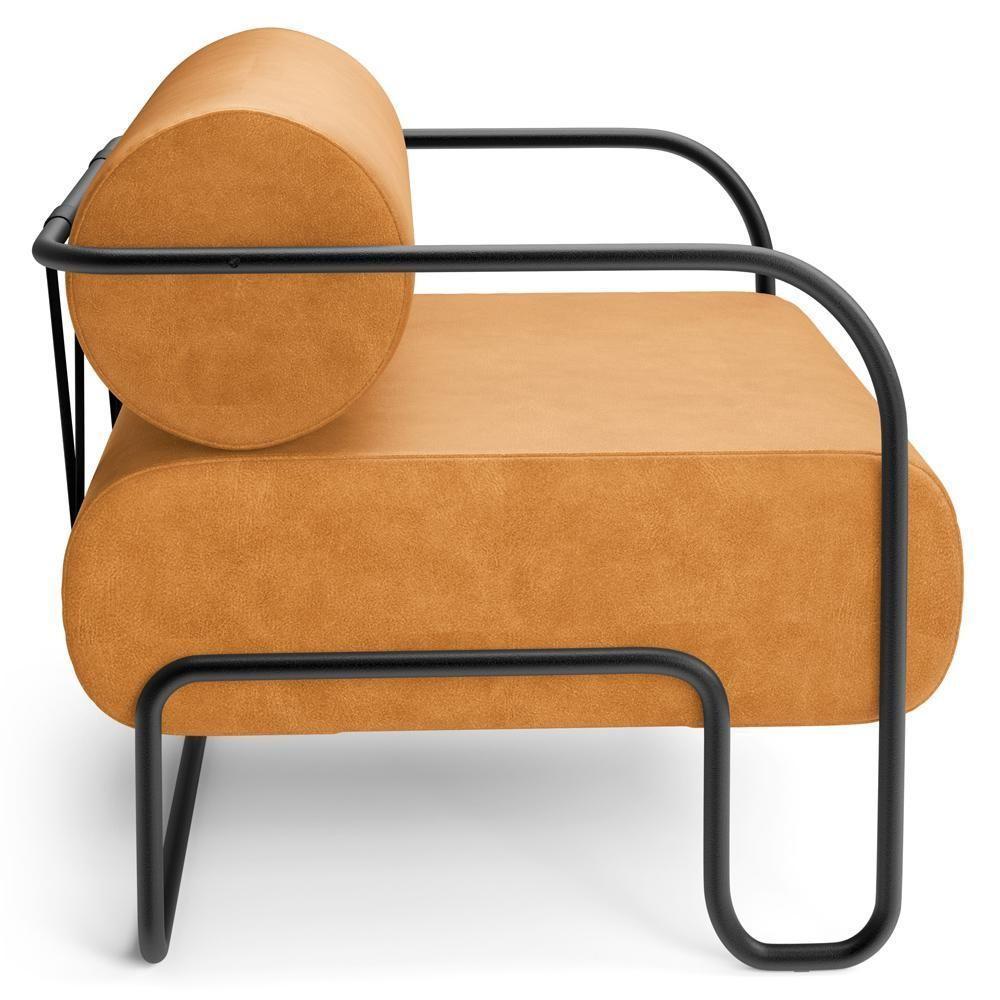 Kit 02 Poltronas Decorativa Pés Industrial Moscou K01 Couríssimo Whisky - Lyam Decor - 7