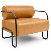 Kit 02 Poltronas Decorativa Pés Industrial Moscou K01 Couríssimo Whisky - Lyam Decor - 3