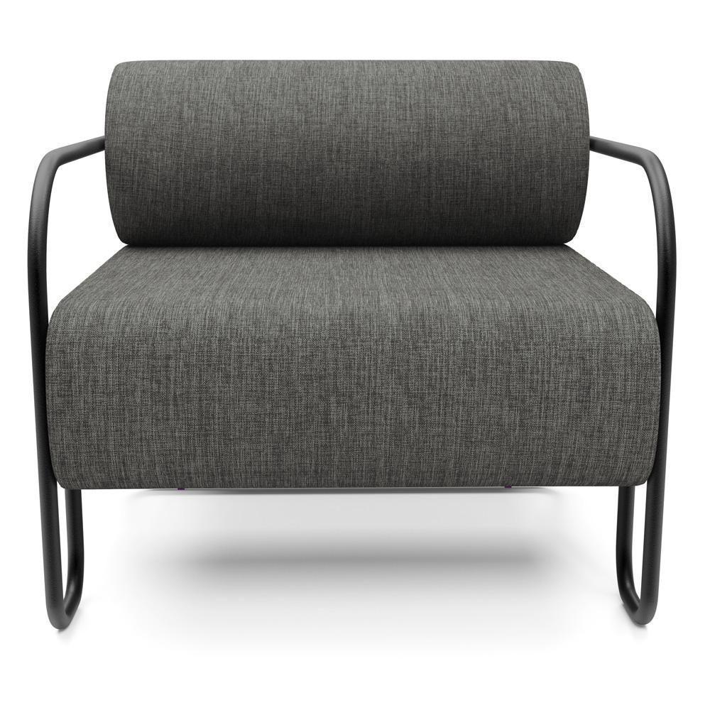 Poltrona Decorativa Pés Industrial Moscou K01 Linho Cinza Escuro - Lyam Decor - 3