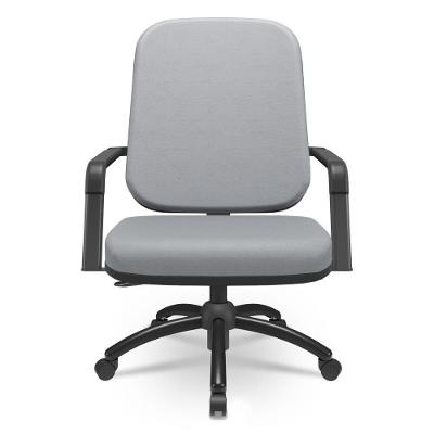 Cadeira De Escritório Giratória Com Braço Preta Magno P03 Vinil Cinza - Lyam Decor
