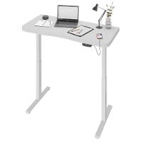 Mesa Com Regulagem De Altura Elétrica Para Escritório Home Office Aurum A02 Branco - Lyam Decor - 3