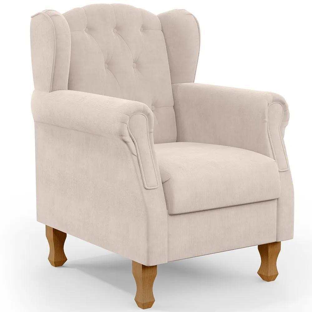 Poltrona Decorativa Para Sala De Estar Yara P02 Suede - Lyam Decor Marrom - 2