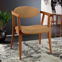 Kit 02 Poltronas Decorativas Para Sala De Estar Cecília L02 Bouclê Mostarda - Lyam Decor - 2