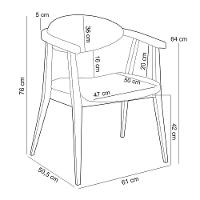 Kit 02 Poltronas Decorativas Para Sala De Estar Cecília L02 Bouclê Mostarda - Lyam Decor - 5