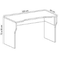 Mesa Para Pc Gamer Com Regulagem De Altura Sirion A02 Preto - Lyam Decor - 5