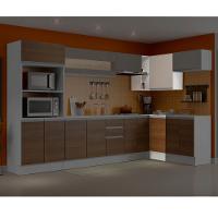 Kit Canto Reto Smart MDF 2 Portas Nicho Rustic Crema Madesa - 7