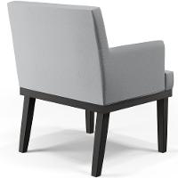 Kit 04 Poltronas Decorativas Sala De Estar Base Preto Beatriz W01 Linho Cinza - Lyam Decor - 8