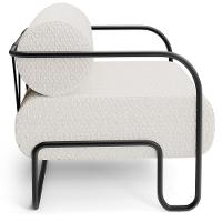 Kit 02 Poltronas Decorativa Pés Industrial Moscou K01 Bouclê Cru - Lyam Decor - 7