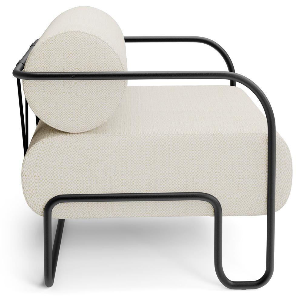 Kit 02 Poltronas Decorativa Pés Industrial Moscou K01 Linho Champagne - Lyam Decor - 7