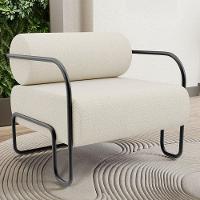 Kit 02 Poltronas Decorativa Pés Industrial Moscou K01 Linho Champagne - Lyam Decor - 2