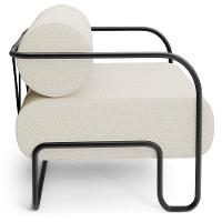 Kit 02 Poltronas Decorativa Pés Industrial Moscou K01 Linho Champagne - Lyam Decor - 7