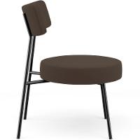 Kit 02 Poltronas Decorativas Para Sala De Estar Base Fixa Londres L02 Suede Marrom - Lyam - 7