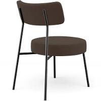 Kit 02 Poltronas Decorativas Para Sala De Estar Base Fixa Londres L02 Suede Marrom - Lyam - 8