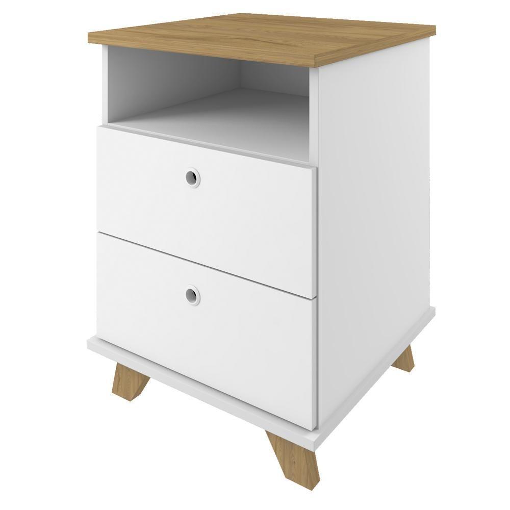Kit 02 Gaveteiros Para Escritório Home Office 2 Gavetas Diem A02 Olmo Branco - Lyam Decor - 7