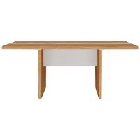 Mesa De Reunião Para Escritório Com 02 Tomadas 179cm Unik A02 Freijó Branco - Lyam Decor - 3